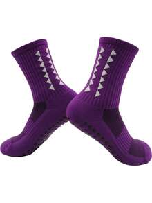 男士加厚缓冲中筒足球/篮球袜，防滑专业训练运动袜，吸湿透气 - 彩色 - 查看 12