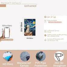 1幅无框马尔济斯犬品种墙面艺术海报 - 马尔济斯幼犬图案，客厅装饰，送给马尔济斯犬爱好者的礼物 - D - 查看 15