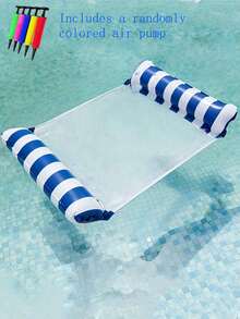 1个游泳池漂浮物,充气漂浮物,泳池派对漂浮物,2/4管躺椅漂浮物,耐用PVC材料,可折叠条纹充气泳池垫,适合泳池派对和夏季礼物,沙滩用品。 - 多色 - 查看 11