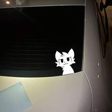 Cute Fox Vinyl Sticker Peeping Through Car Window, Left And Right Separate Styles - Car Decorative Stickers - View 7