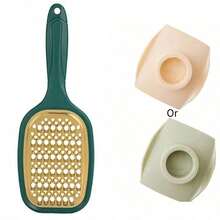 1件装不锈钢多功能沙拉制作器蔬菜切片器，带护手，健康健身伴侣，黄瓜切片器，双面粗细切丝器，亲肤 - 彩色 - 查看 15