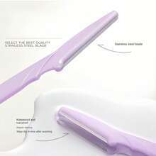 3/5/10/25/35pcs All-In-One Beauty Tools Kit, Satisfy Eyebrow Grooming, Facial Dermaplaning, Full Body Hair Removal And Various Makeup Needs, Suitable For Home, Travel And Daily Use - Light Purple - View 4