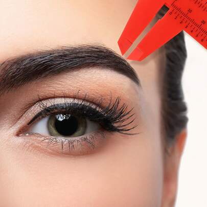 80mmmeasuring Rulers, Eyebrow Mapping Tools, Mini Sliding Rulers With Dual Scales, Plastic Sliding Rulers For Microblading Eyebrow Tattooing, Suitable For Eyebrow Artists (Bright Color), Eyebrow Measuring Tools, Tattoo Artist Tools, Precision Measuring Tools, Durable Plastic Tools, Tattoo Supplies, Compact Design, Robust Structure, Ideal For Beauty Professionals