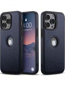 Luxury Faux Leather Case For  17 PRO MAX/ 17 16 Pro Max  16  16 Plus  15 Pro Max 14 13 Pro- Thin & Flexible Grip Protection - màu nâu - Xem 4