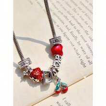 1pc Retro Heart Necklace, Renaissance Teddy Bear Necklace, Cute Little Bear Necklace, 12 Constellation Charm Necklace, Assorted,Hair Accerssories,Summer,Gold Jewelry,Jewelry Women - 銀 - 查看 6