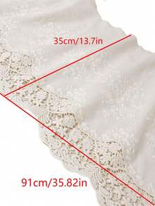 1 Yard Cotton Embroidered Lace Trim, 18cm Skirt Hem Fabric, DIY Sewing Craft Material - Apricot 18cm - View 6