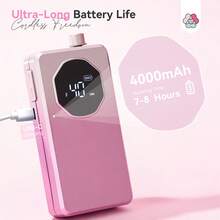 SAVILAND 2026 Electric Nail Drill Professional: 40000RPM 30-Second Removal & All-Day Runtime, Nail File With LED Display & Complete Bits Set For Acrylic, Dip Nails, Salon & Home Use (Gradient Pink) - 漸層粉紅色 - 查看 5