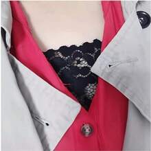 Schwarze elegante Blumen Anti-Blendung BH-Polster - modische und bequeme Wäsche-Verstärkung, Damen Spitze gestrickte Polster, Hochzeit, Geburtstagsgeschenk, Anti-Spähen und Lichtblockade BH-Accessoire, Spitze BH-Besatz, waschbar, zarte Spitzenränder, geeignet für verschiedene Frisuren und Wäsche - Einheitsgröße - Übersicht 6