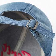 English Letter Denim Baseball Cap, Women's Summer Hat, Sun Protection, Fashion Outdoor Curved Brim Adjustable Snapback - Multicolor - View 9