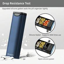 Hộp thuốc hàng tuần 7 ngày, 1 lần/ngày, hộp đựng thuốc bằng kim loại Serfeymi, hộp đựng thuốc du lịch, hộp đựng thuốc hàng ngày, hộp chia liều, hộp đựng thuốc bổ sung (kèm gioăng dự phòng) - Nhiều màu - Xem 5