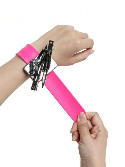 1pc Professional Magnetic Silicone Wristband, Can Attach Hair Clips & Pins, Suitable For Makeup, Watch Strap, Magnetic Sewing Needle Mat, Hair Styling Tools & Products, Accessories, Ideal For Salons, Back To School, Travel, Women Hair Accessories, Headband Brush