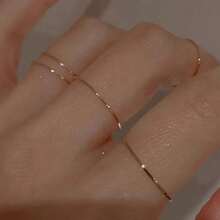 5pcs/Set Delicate Minimalist Luxury Stackable Rings, Jewelry For Women - Gold - View 7