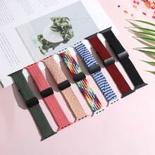 Folding Magnetic Buckle Strap For Apple Watch 11, 10, Series 9, 8, SE, 5, 6, 7 - 46mm, 42mm, 45mm, Ultra 49mm, 44mm, 41mm Braided Bracelet Band - Multicolor - View 1