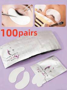 200 Pairs Silver Eyelash Extension Patches, Eyelash Extension Isolation Stickers, Eyelash Extension Protective Eye Pads, Suitable For Home, Travel, Eyelash Salon And Other Professional Eyelash Tools - Silver - View 12