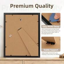8x10 Picture Frame Set Of 3 Display Pictures 5x7 Wit Mat Or 8x10 Wiut Mat Poto Fr   Mounting Or Table Top Display Black - Black - View 6