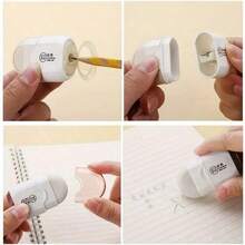 3pcs 2-In-1 Multi-Function Eraser With Pencil Sharpener - Portable, Suitable For Students, Artists And Office Supplies, Back To School - Round - View 6