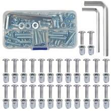 52pcs M6 X 25mm Hex Socket Head Cap Screws, Flat Head Screws And Nuts Set, Fully Threaded, Includes 25pcs Flat Head Screws, 25pcs Nuts And 2pcs Hex Wrenches - Set - View 11
