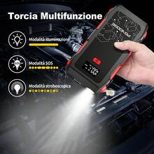PGNOOGE 5000A Arrancador De Coche, Booster De Batería 22800mAh (Para Motores De Gasolina Hasta 8.5L), Arrancador De Emergencia Auto 12V With Linterna, Pantalla LED, Carga Rápida USB - 5000A-m10A - View 10