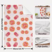 2 khăn lau bếp họa tiết kẻ caro đỏ và tôm hùm/cua, khăn lau bếp bằng sợi microfiber siêu thấm hút, khăn lau bát đĩa, món quà tân gia và sum họp gia đình hoàn hảo, khăn lau bát đĩa và khăn lau bếp, trang trí nhà cửa ngày lễ. - Màu Hồng baby - Xem 4