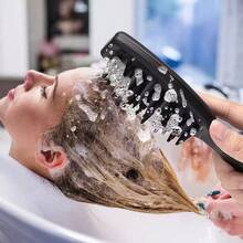 1支硅胶头皮按摩刷，长柄设计，促进头发生长，去除头皮屑，家用美发造型工具（粉色、黑色、棕色、紫色可选），美发造型套装，美发造型工具套装，美发配件 - 彩色 - 查看 4