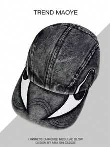 1顶美式街头风火焰刺绣棒球帽，男女通用，适合春秋季佩戴，宽帽檐显脸小，嘻哈风格 - A - 查看 2