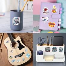 60Pcs Anti ICE Stickers Funny ICE OUT Stickers Cartoon Merch Scrapbook Aesthetic Stickers Pack Helmet Stickers Dirt Bike Stickers Vinyl Waterproof For Laptop Phone Car Skateboard Water Bottles Scrapbooking Computer Journaling - B - View 3