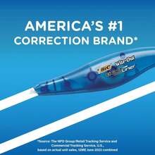 BIC Wite-Out Brand Exact Liner Correction Tape, 19.8 Feet, 4-Count Pack Of White Correction Tape, Fast, Clean And Easy To Use Tear-Resistant Tape Office Or School Supplies - 方形 - 查看 6