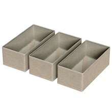 Paquete de 3 cajones organizador de ropa divisor de cajón cajón de almacenamiento para calcetines ropa interior brasier bragas cinturón corbata medias leggings y accesorios beige - Beis - Ver 1