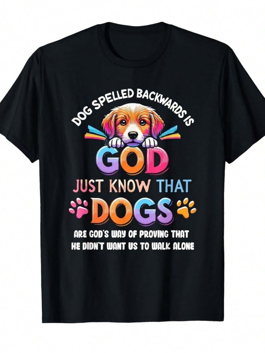 Men'S & Women'S Vintage Boxing Graphic T-Shirt - Heavyweight 220gsm Pure Retro Dog Lover Design with "Dog Spelled Backwards is God" Slogan & Paw Print - Casual Round Neck Short Sleeve Tee for Casual Attire, All-Season Comfort Fit Unisex Adult Apparel, Funny T Shirts, Graphic Tees, Graphic Tees Men, T Shirts For Men, Vintage Graphic Tees, Vintage T Shirts, Funny Tshirts, Funny Tshirts Men, Hilarious Shirts, Funny Gifts, Funny Items, Men'S Graphic T-Shirts, Silly Shirts, Dad Shirts - Negro - Ver 1