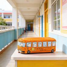 Pencil Case Creative Large Capacity Bus Pencil Case Cartoon Pencil Case Student Bus Pencil Case Stationery Case School Supplies - trái cam - Xem 1