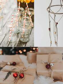 1 pièce Corde de jute de 100 m, ruban, ruban d'emballage cadeau, décorations de cadeaux - Voir 9