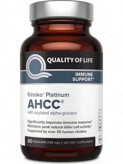 Quality Of Life - 1Pack AHCC  Plati.Num 750 Mg– Im.Mune ,60 Per