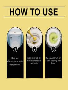 马桶清洁片，日常清洁马桶釉面，去除污渍，泡沫清洁片 - 固體 - 查看 3