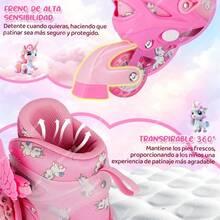Patines De  Ruedas Ajustable Para Niñas Con Luz Led - S - Ver 8