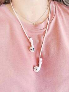 柔软硅胶防丢磁吸绳耳机线，兼容苹果 2/1/3/4，兼容 Pro蓝牙无线耳机耳塞挂绳 - 彩色 - 查看 3