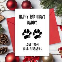 1张趣味生日贺卡，适合宠物主人、猫狗爱好者、朋友、父母、子女，送上最美好的生日祝福，别致的礼物，创意生日贺卡，祝爸爸生日快乐。 - 均碼 - 查看 4
