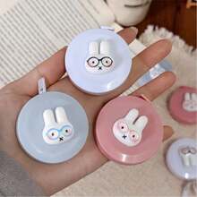 1pc Cartoon Mini Rabbit Soft Ruler, Round Portable Leather Soft Ruler, Can Be Used To Measure Bust, Waist And Hip, Clothing Size Measuring Tape - A - View 9