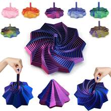 3D Printed Relax Fidget Toy Suitable For Adults & - Expandable Expand The Sensory Stress-Relieving Star-Shaped 3D Printed Novelty Gyroscope. An Octagonal Handle With A Decorative Design As An Interesting Adult New Year Gift For Stress Relief. Fun Design, Octagonal Shape, Precisely Manufactured. - Multicolor - View 2