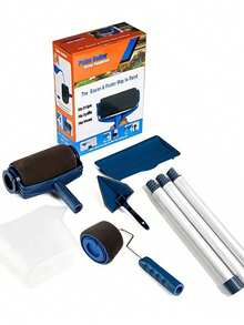 6pcs/Set Home Painting Roller Kit With Extension Pole - Large Self-Priming Roller, Suitable For Latex And Wall Paint, Achieve Smooth And Even Coating, Paint Roller, Easy To Use - 6pcs/set - View 7