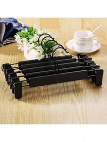 10/20pcs Pants Hanger Adjustable Anti-Rust Clip Pants, Skirts, Clothes Hanger (Black) - Multicolor - View 5