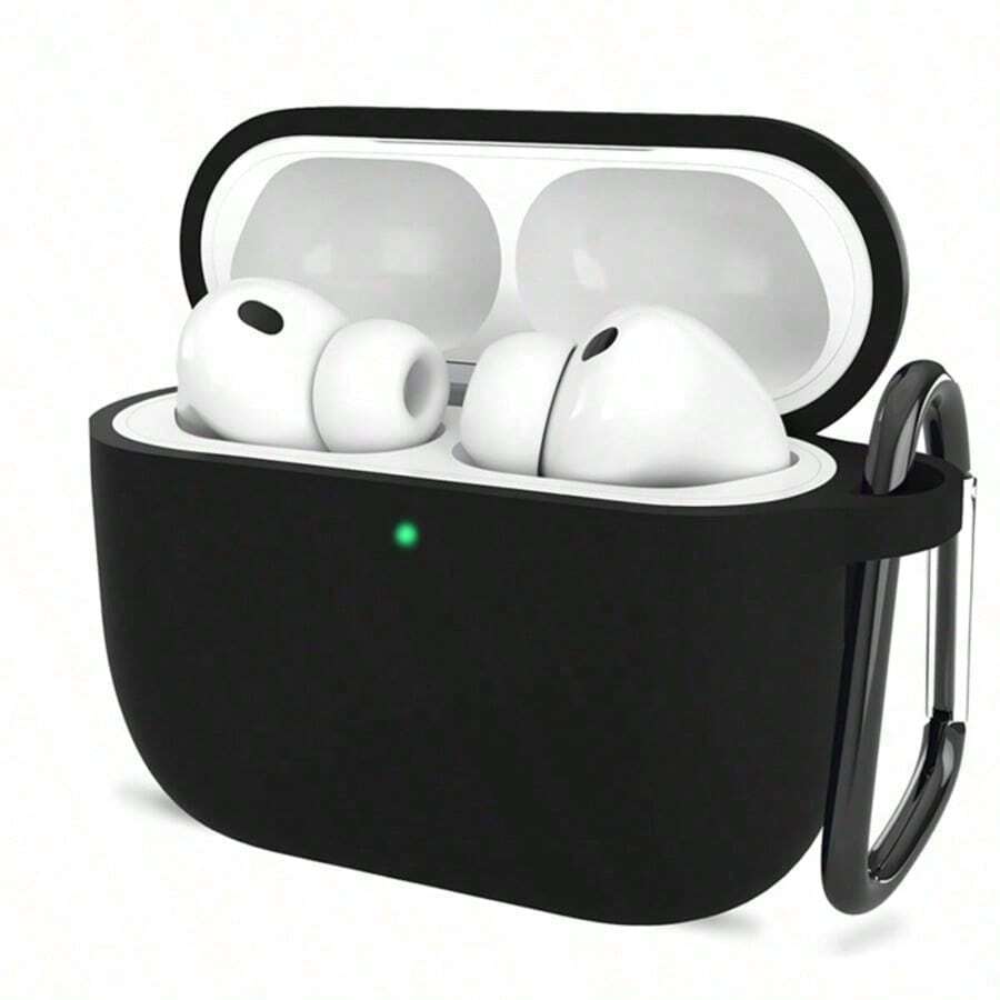 1pc Ultra-Thin 0.8mm Silicone Detachable Earphone Case, Naked Touch Suitable For All Models - Black - View 1