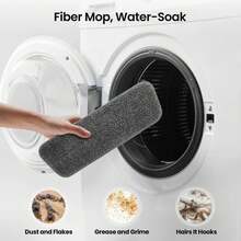 360° Rotating 2 In 1 Spray Mop, Wet And Dry Rotating Flat Mop With Water Sprayer, Microfiber Spray Mops, For Tile, Wood, Laminate, Vinyl & Marble Floor Cleaning, Bright White (With 5 Cloth, Rubber Scraper, 40CM Wide) - A - 查看 8