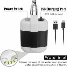 Rechargeable Portable Handheld Shower Head With Pump For Outdoor Camping - Japan A Type Plug(100V) - View 2