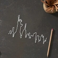 Creative Statue Of Liberty Dies, DIY Scrapbooking Album And Embossing Stencil, Greeting Card Making Tool, Card Paper Cutting Crafts ,Gift Card Making Template Die Cuts. - Silver - View 8