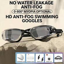6PCSHigh-Definition Racing Swimming Goggles, Anti-Fog And Waterproof, Men's And Women's Non-Prescription Silicone Waterproof Swimming Goggles Set - A - View 7