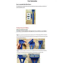 1 Set New Manual Back Shaver, Foldable Retractable Back Shaver With 3-Layer Blades, Manual 3-Layer Blade Razor, Back Hair Shaver, Fully Washable Shaver - View 11