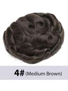 Men's PU Hair Clips, Made Of European Hair, With Dimensions Of 8X10 Inches, Featuring A 0.04mm Fine Leather Hair Replacement System And All V-Shaped Loop Hair Clips - Multicolor - View 10