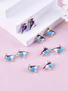 10pcs 3D Bird Shaped Zinc Alloy DIY Jewelry Pendant - Bird - View 8