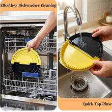 3-In-1 Tortilla Crimper And Sealer, Adjustable Quesadilla Crimper For 6"- 8"-10" Makes Sealed Tortillas, Quesadilla And Burritos, Dishwasher (Black & Yellow) - 查看 3