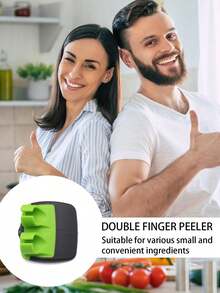 1pc Stainless Steel Finger Grip Vegetable Peeler, Fruit & Vegetable Peeler, Potato Peeler, Apple Peeler, Vegetable Peeler, Melon & Fruit Slicer, Stainless Steel Palm-Held Peeler, Handheld Peeler, Fruit Peeler, Multi-Function Melon & Fruit Slicer Peeler - Multicolor - View 4